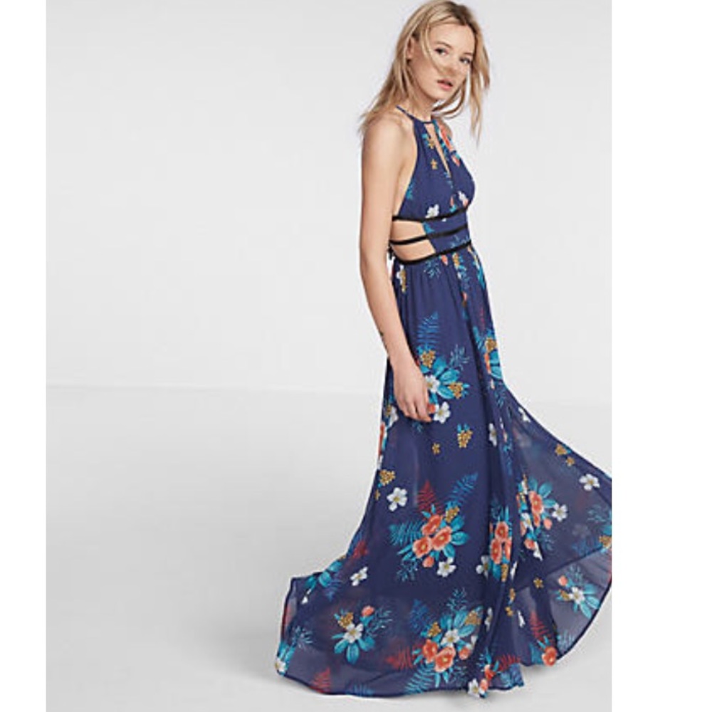 Express floral maxi dress